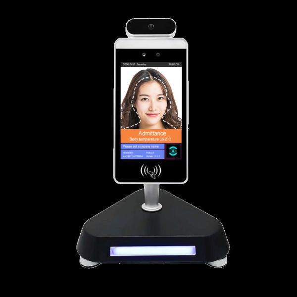 Cheap 8 Inch Smart Pass System Face/Body Temperature Detect Desktop Standing Android Monitor Support Wiegand Protocal for sale