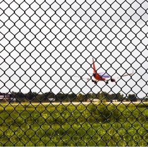 China Diamond Pattern Opening 25mm Airport Security Stainless Steel Chain Mesh Fence on sale