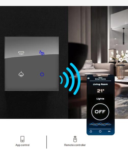 Cheap Tempered Glass Zigbee Smart Switch Tuya Mobile App Wireless Control Touch Panel for sale