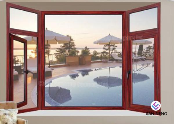 Cheap Impact Resistant Swing Open Windows , Float Glass Aluminium House Windows for sale