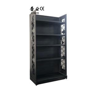 China Factory customized color size Unique custom black single-sided supermarket shelf library shelf shop rack on sale
