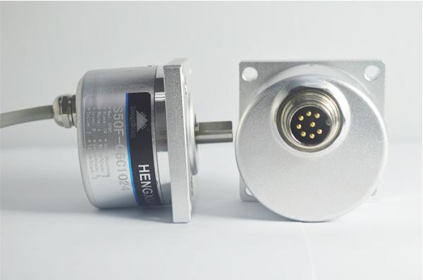 Cheap 5000 Resolution Pulse 4096 Encoder , S50F Optical Quadrature Encoder With Flange for sale