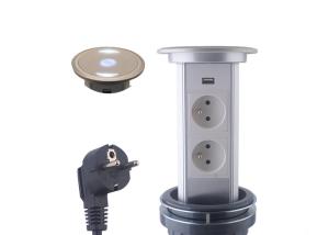 China Space Saving Motorized Pop Up Socket , 250 Volt 16 Amp Motorized Pop Up Outlet on sale