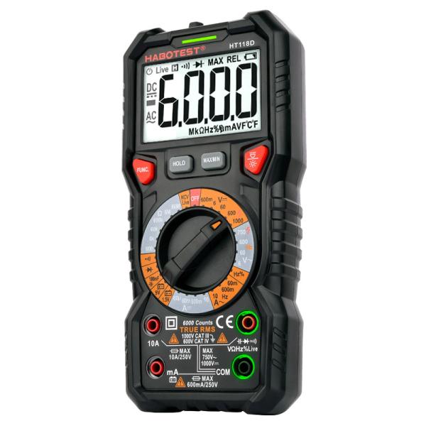 Cheap 1000V 10A 6000 Counts Handheld Digital Multimeter for sale