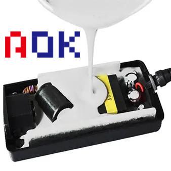 Cheap AOK White High Temperature Potting Compound , Electrically Insulating Thermal Silicone Glue for sale