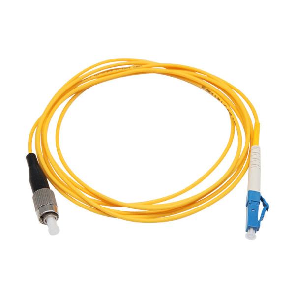 Cheap Yellow Jacket LC UPC To FC UPC Patch Cord Singlemode Simplex G657A1 LSZH 2.0mm for sale