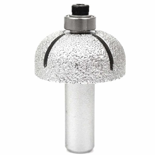 Cheap R15 37mm Ball Round Nose Stone Router Bit , Diamond Router Bits For Granite With Bearing for sale