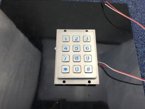 3*4 brushed keys 12 digit keypad metal numeric keypad for access controls system