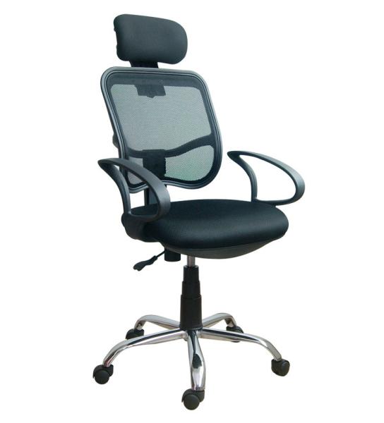 Cheap Durable Adjustable Home Office Computer Chair With Headrest / Mesh Back for sale