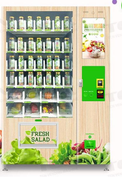 Cheap Unmanned Service Automatic Fresh Salad Vending Machine With Lift System for sale