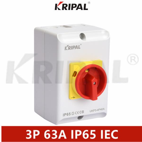 Cheap 63A IP65 Triple Pole 230V Isolator Switch Waterproof IEC Standard for sale