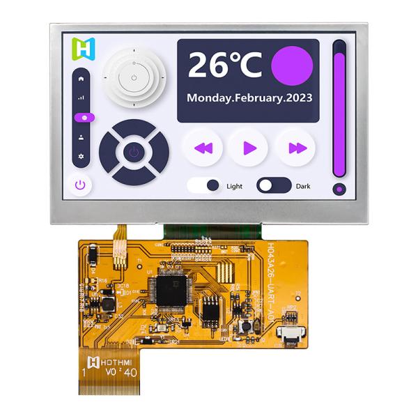 Cheap 4.3 Inch Smart Serial 800x480 UART TFT Display Screen Sunlight Readable for sale