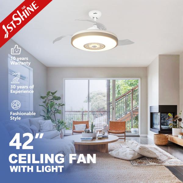 Cheap Invisible 42 Inch Smart RGB LED Ceiling Fan For Bedroom for sale