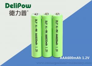 China Small Power 1.2V 600mAh Rechargeable Battery , Rechargeable Aaa Batteries Nimh on sale