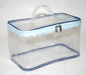 Best Clear Transparent Makeup Bag , Waterproof Cosmetic Travel Bag With Handle wholesale
