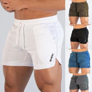 China 97% polyester Breathable White Running Wear Training Shorts With Convenient Pockets on sale