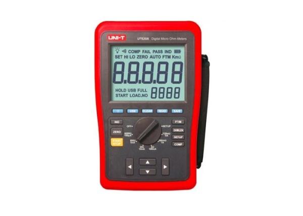 Cheap Digital Micro Ohm Meter , DC Low Resistance Tester With USB / Data Hold for sale