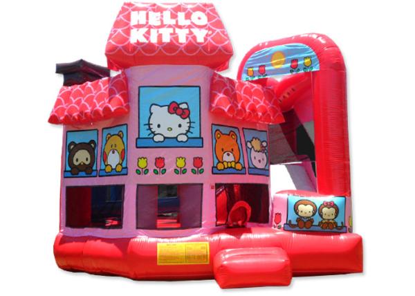 Cheap Multi - Function Commercial Hello Kitty Inflatable Bounce House Combo Rentals for sale