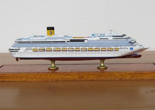 Cheap Scale 1:900 Outdoor Decoration Costa Concordia Model , Cruise Ship Business Model for sale