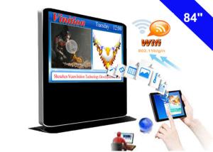 China 84 inch Wifi Network Digital Signage Kiosk LCD 2160 X 3840 Resolution Player on sale