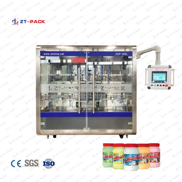 Cheap Automatic High Viscous Paste Filler Equipment Plastic Jars Floor Cleaner Super Green Gel Filling Machine for sale