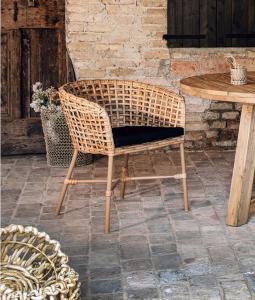 Best Balcony Garden Teak Wood Table And Alumiunm / Rattan Chairs Set wholesale