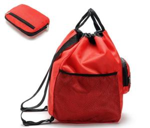 China 210D Polyester Foldable Shopping Bag Recyclable With Drawstring Closure on sale