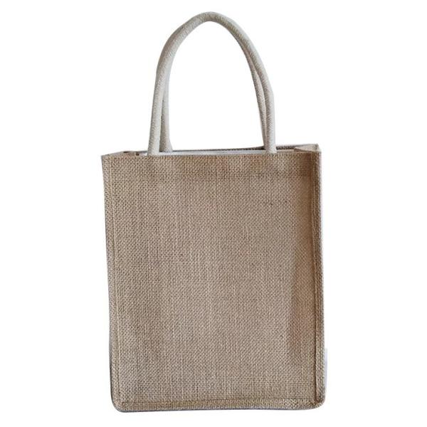 Cheap Fancy Cat Printed Jute Tote Bags With Soft Loop Handle Burlap Silk Screen for sale