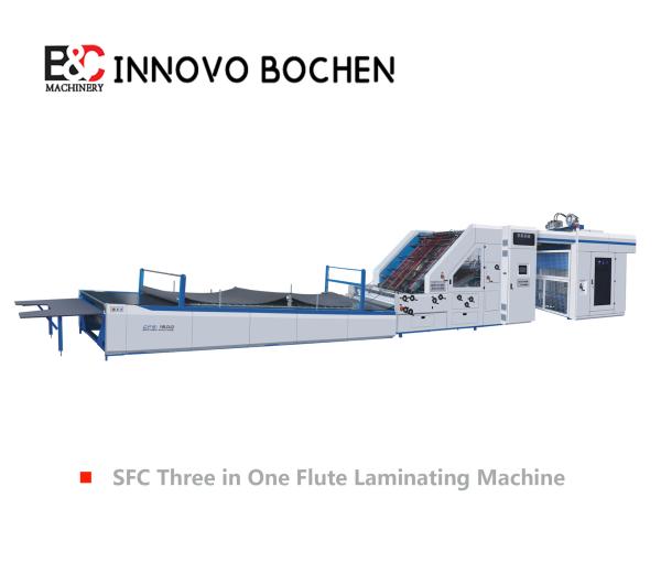 Cheap SFC1500 Three-In-One Flute Laminator With Servo Motor Control Max Speed 10m/Min for sale