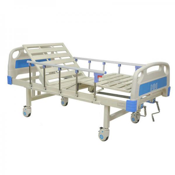Cheap Nursing Care Manual Hospital Bed 2190 * 970 * 500mm Size Steel Frame Base for sale