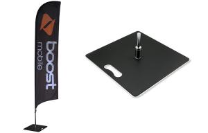 China Black Boost Beach Banner Flags Mobile Custom Feather Flags For Indoor on sale