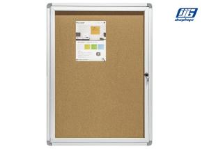 Best Silver Lockable Cork Show Case,Locakable Single Door Office Notice Board wholesale