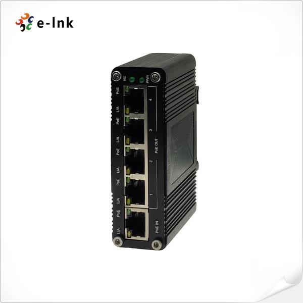 Cheap IP40 Aluminum Case 802.3at Industrial PoE Switch 100m Transmission for sale