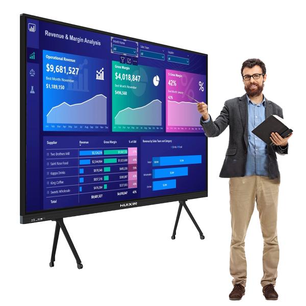Metal Frame Dual OS Interactive Smart Board True Multitasking Native Support for