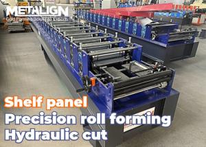 Custom Cut & Bent Shelf Panel Roll Forming Machine 10m/Min 5.5Kw