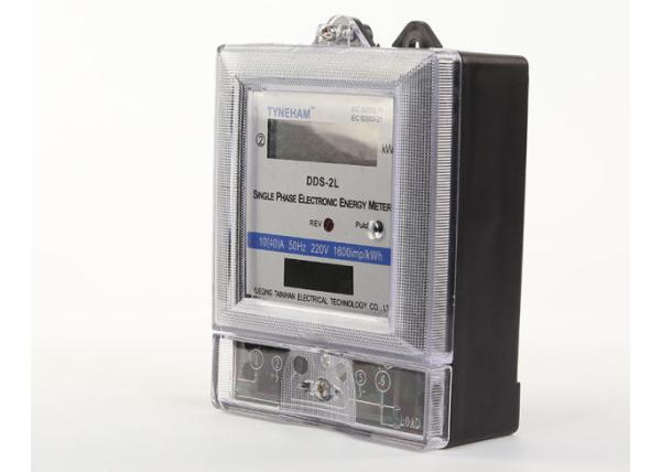 Cheap Plastic AC 1 Phase 2 Wire Static KWH Meter / Black Base Electric Power Meter for sale