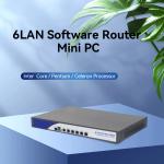 Intel 6 Gigabit Ethernet Soft Router Dual Channel DDR3L Mini Computer With