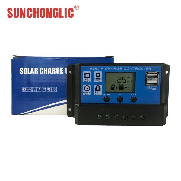 Cheap 12v / 24v  pwm solar charger controllers 5v / 2a usb output  for sale