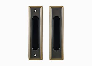 China Modern Stripy Brass Sliding Push Pull Door Handles 42mm 160mm on sale