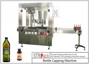 Best Rotary 4 Head Aluminium Bottle Cap Machine For Syrup / Olive Oil Screw Thread Cap wholesale