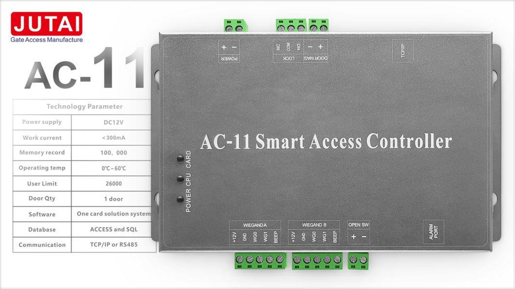Jtac-22 Two Door Access Control Panel with Gate Access Software Attendance