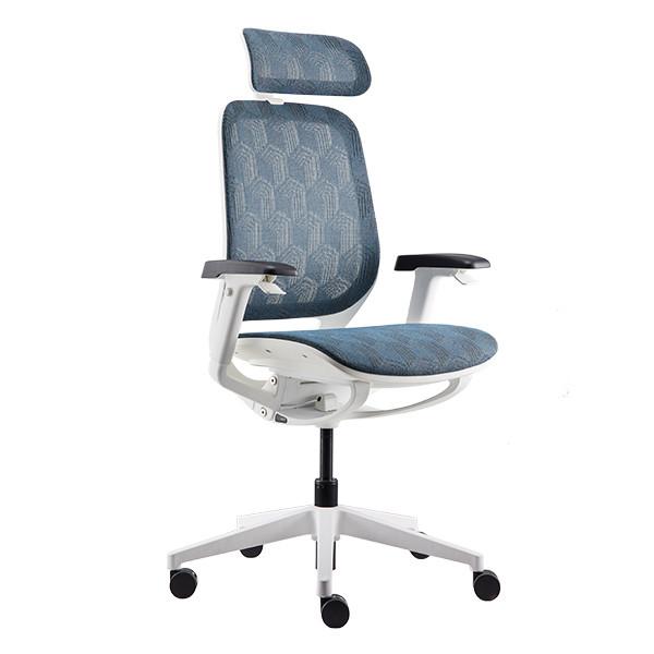 Cheap White PA Frame Ergonomic Office Chair Wintex Mesh Swivel Chair Back Support for sale