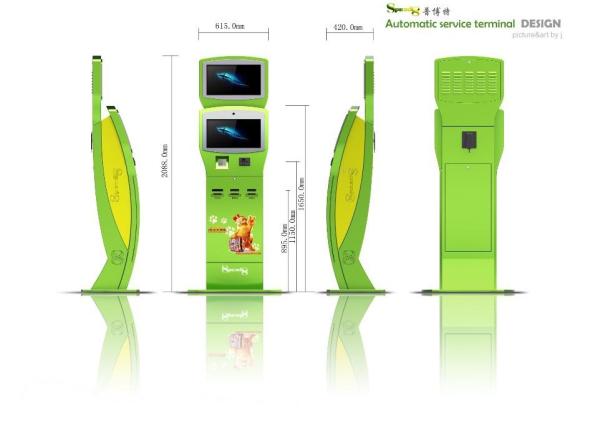 Cheap Waterproof Coin Acceptor And Check Reader Self Check In Kiosk For Exhibition Centers for sale