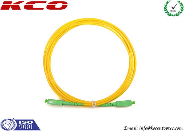 Cheap Telecom Grade SC/APC - SC/APC Fiber Optic Patch Cord 3.0mm Single Mode Simplex LSZH for sale