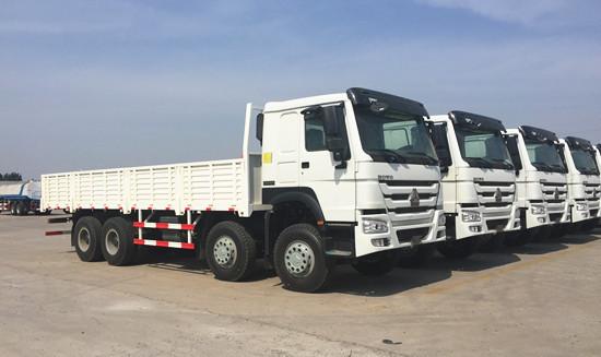 Cheap Manual Transmission Howo Cargo Truck 8x4 Euro 2 Emission 371hp Engine ZZ1317N3867A for sale