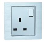 1 Gang Uk Standard Power Socket With Switch / Neon 13Amp