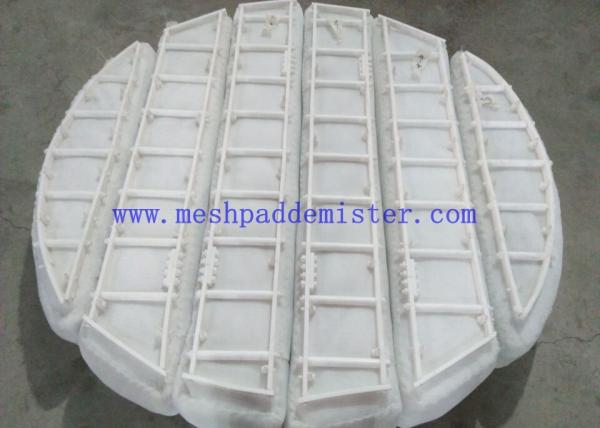 Cheap Pure PTFE Mesh Pad Demister With Mounting Frame Custom Segment Plan for sale