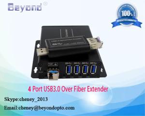 Best 4 port USB3.0 over fiber extender,4 port USB HUB to fiber converter,USB HUB to fiber transmitter and receiver wholesale