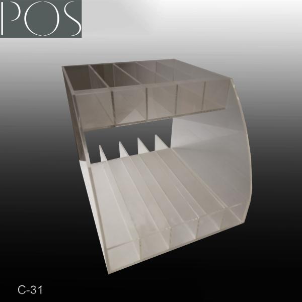 Cheap two tiers acrylic counter top display/table acrylic display for sale