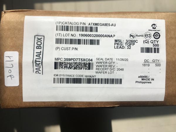 Cheap ATXMEGA8E5-AU 32MHz SPI 8 Bit Microcontrollers MCU 32TQFP for sale